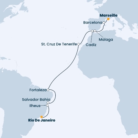 Brazil, Canary Islands, Spain, France
