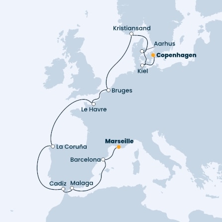 France, Spain, Belgium, Norway, Denmark, Germany