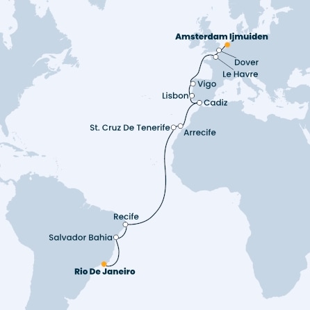 Brazil, Canary Islands, Spain, Portugal, France, England