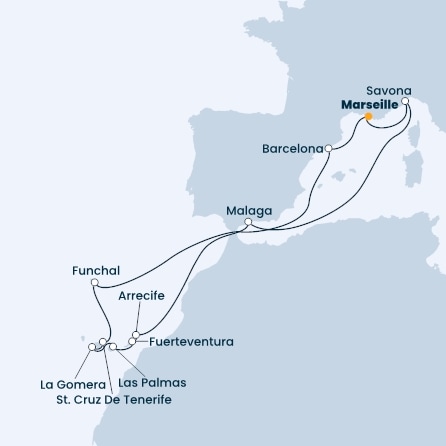 France, Italy, Spain, Canary Islands, Madeira 