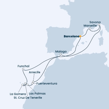 Spain, France, Italy, Canary Islands, Madeira 