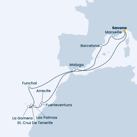Italy, Spain, Canary Islands, Madeira , France
