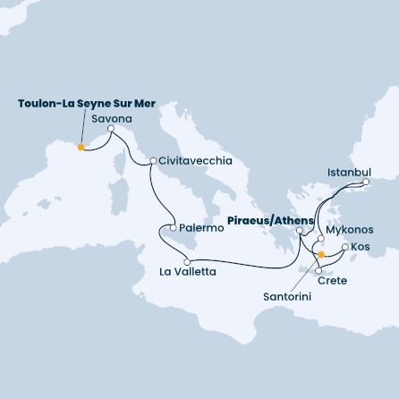 Italy, Malta, Greece, Turkey