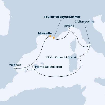 Italy, Balearic Islands, Spain, France