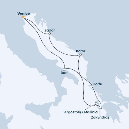 Italy, Greece, Montenegro