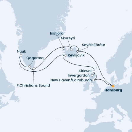 Germany, Iceland, Greenland, Scotland