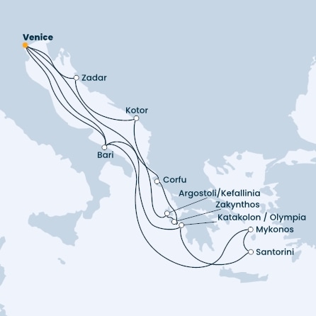 Italy, Greece, Montenegro