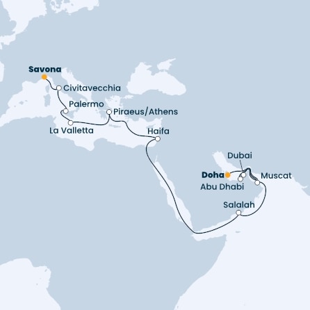 Oman, United Arab Emirates, Greece, Malta, Italy