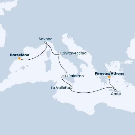 Greece, Malta, Italy, Spain