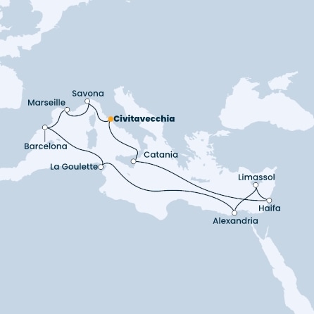 Italy, Cyprus, Egypt, Spain, France