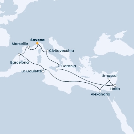 Italy, Cyprus, Egypt, Spain, France