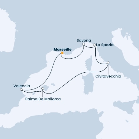 France, Italy, Balearic Islands, Spain