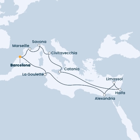Spain, France, Italy, Cyprus, Egypt