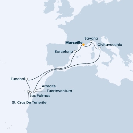France, Italy, Canary Islands, Spain, Madeira 