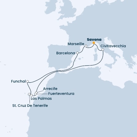 Italy, Canary Islands, Spain, Madeira , France