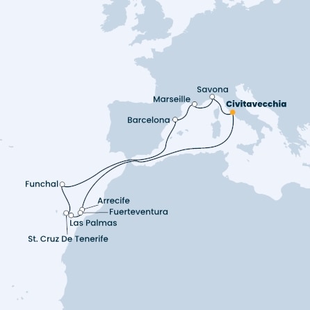Italy, Canary Islands, Spain, Madeira , France