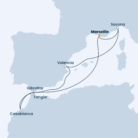 France, Morocco, Gibraltar, Spain, Italy