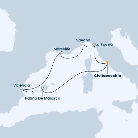Italy, Balearic Islands, Spain, France