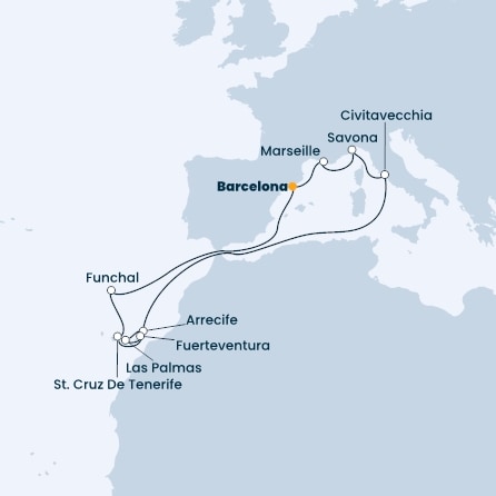 Spain, France, Italy, Canary Islands, Madeira 