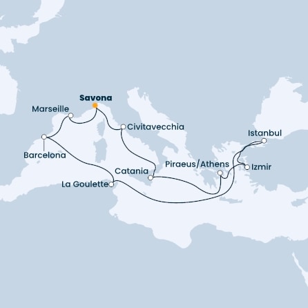 Italy, Greece, Turkey, Spain, France