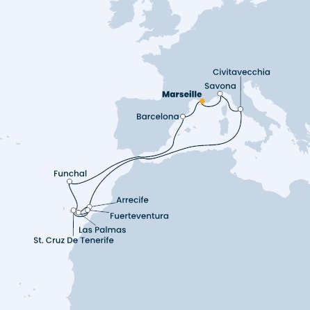France, Italy, Canary Islands, Spain, Madeira 