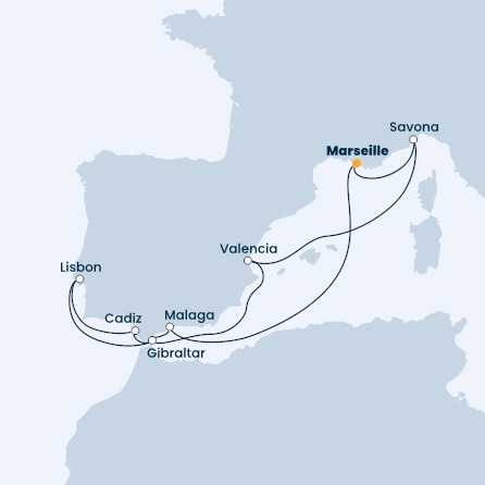 France, Spain, Portugal, Gibraltar, Italy