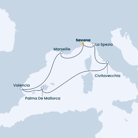 Italy, Balearic Islands, Spain, France