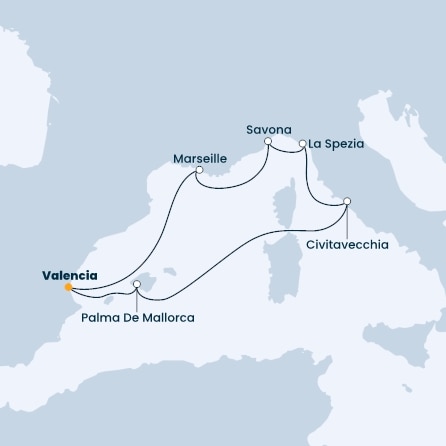 Spain, France, Italy, Balearic Islands