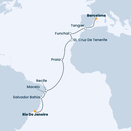 Spain, Morocco, Madeira , Canary Islands, Brazil