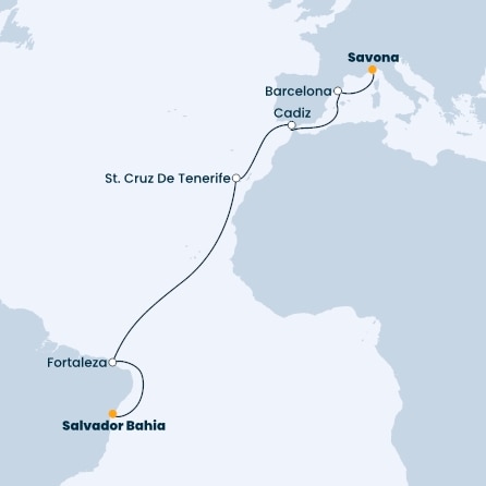 Italy, Spain, Canary Islands, Brazil