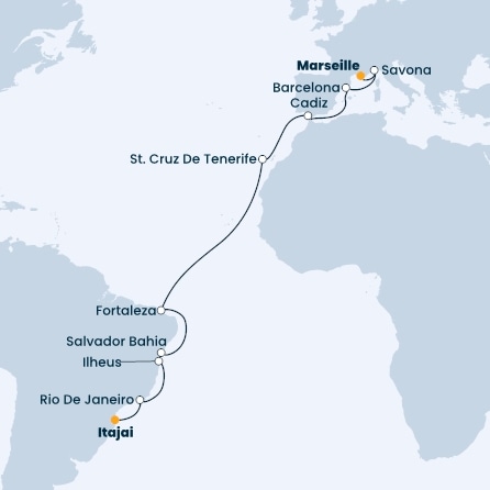 France, Italy, Spain, Canary Islands, Brazil