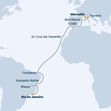 France, Italy, Spain, Canary Islands, Brazil