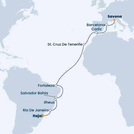 Italy, Spain, Canary Islands, Brazil