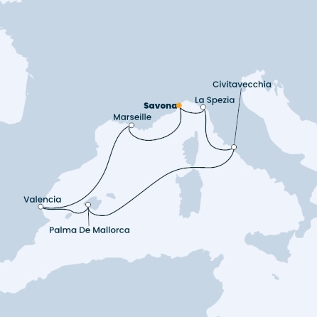 Italy, Balearic Islands, Spain, France