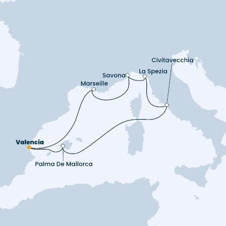 Spain, France, Italy, Balearic Islands