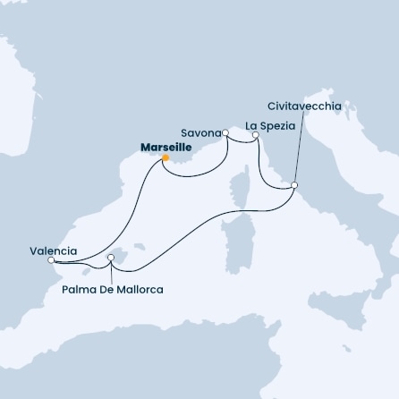 France, Italy, Balearic Islands, Spain