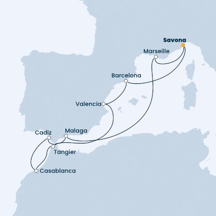 Italy, France, Spain, Morocco
