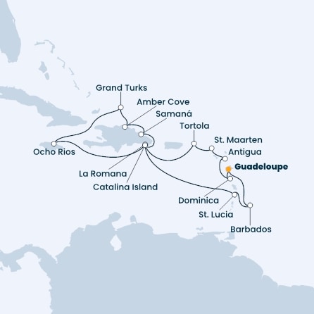 Antilles, Dominica, Virgin Islands, Dominican Republic, Jamaica, Turks Islands